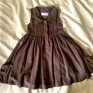 Sweet Honey Brown Collar Swing Dress Size 5